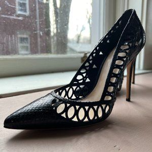 Alexandre Birman Snakeskin Pointed Toe Pumps - Exotic Elegance with Character